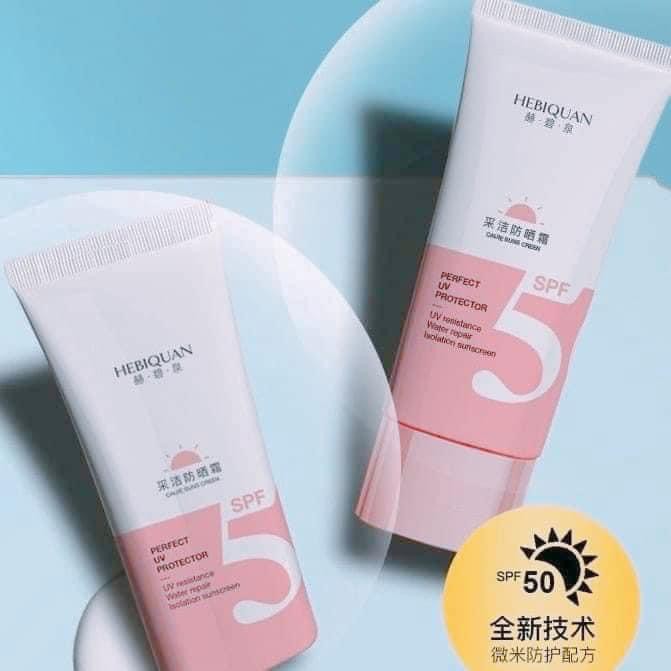 [Hình Thật] Kem chống nắng HEBIQUAN Hồng / vàng spf 50