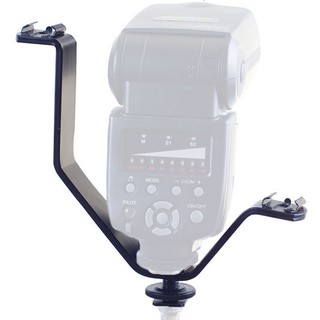 Khung Bracket V máy ảnh Kim loại 3 chân shoe gắn đèn Flash Micro Led cho Camera quay phim