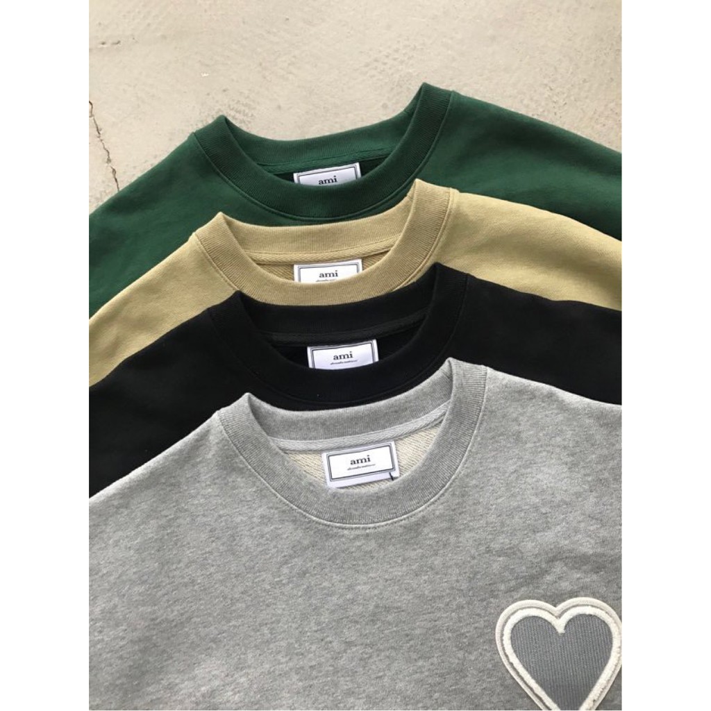 Áo nỉ dài tay Amj de coeur patch sweatshirt fw20