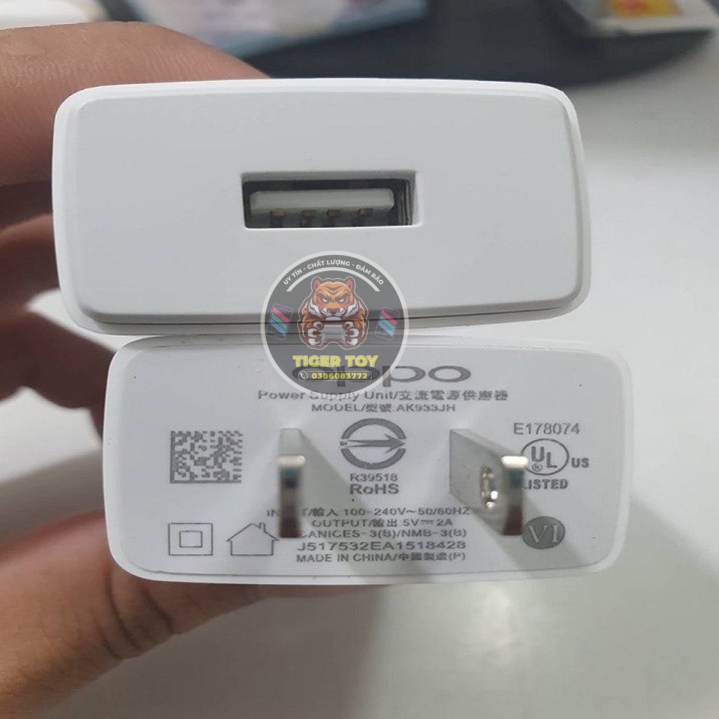 Củ sạc Oppo 10W AK933 Loại Xịn dành cho các máy Smartphone đầu cắm Type c