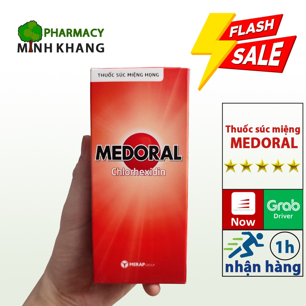 Nước súc miệng họng Medora chai 250ml