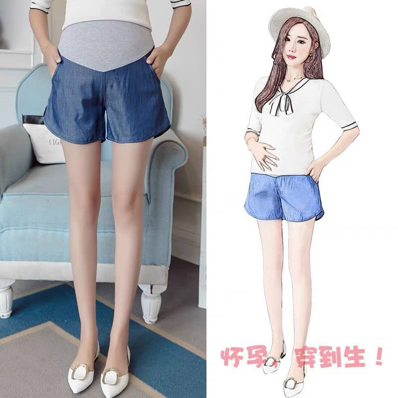 Quần bầu sooc jean giấy có túi hàng vnxk đẹp chất vải mềm
