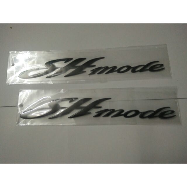 Bộ chữ nổi Sh Mode màu đen bóng hàng theo xe