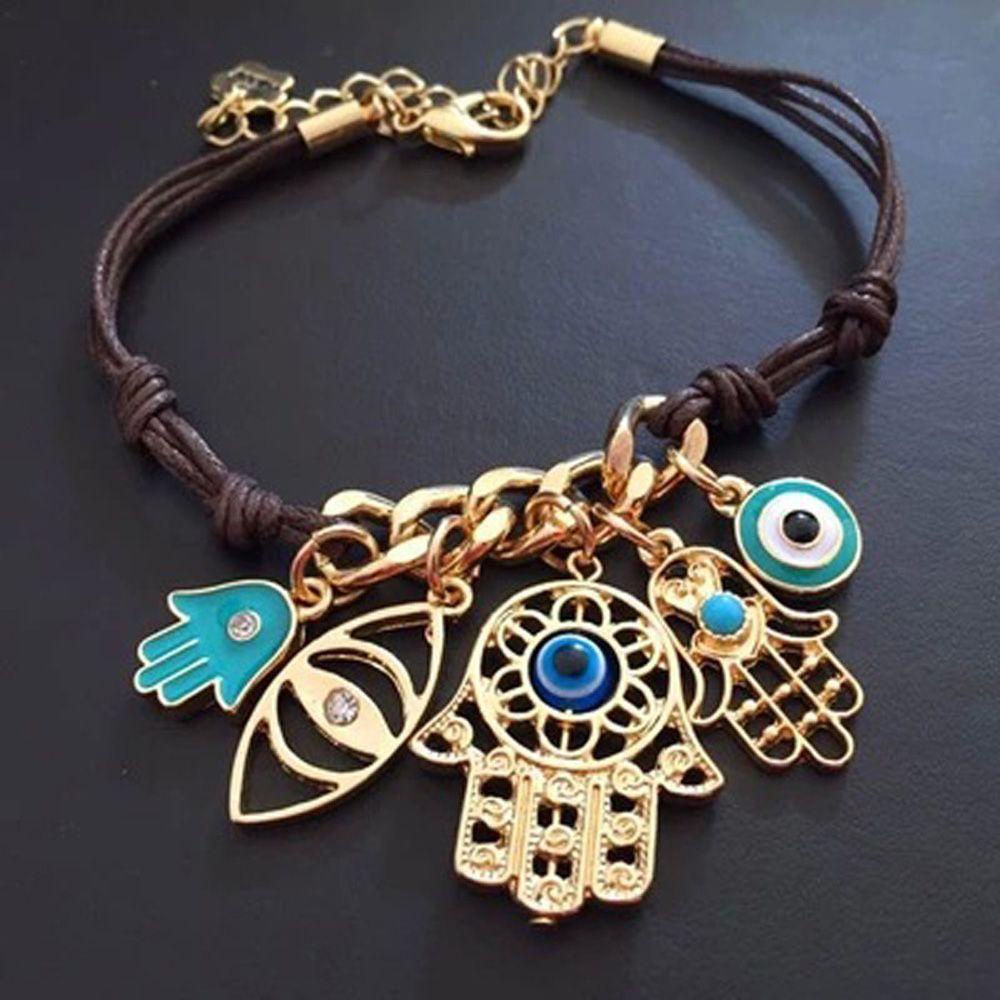 Vòng Tay Dây Đan Fatima Hamsa