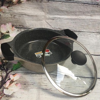 [HÀNG CHÍNH HÃNG]  Nồi Đá 7 lớp stone phi 24cm lock&lock LCA6242D thành thấp