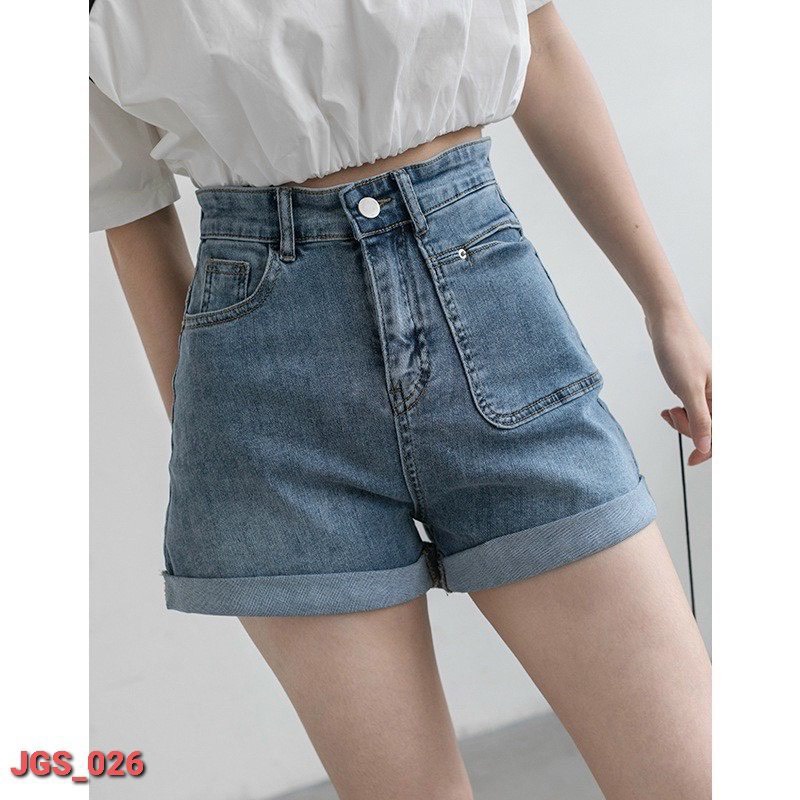 Quần short jean bò nữ co giãn cạp lưng cao ngắn ôm demin phong cách hàn quốc xu hướng hè 2022 kozoda QJ12