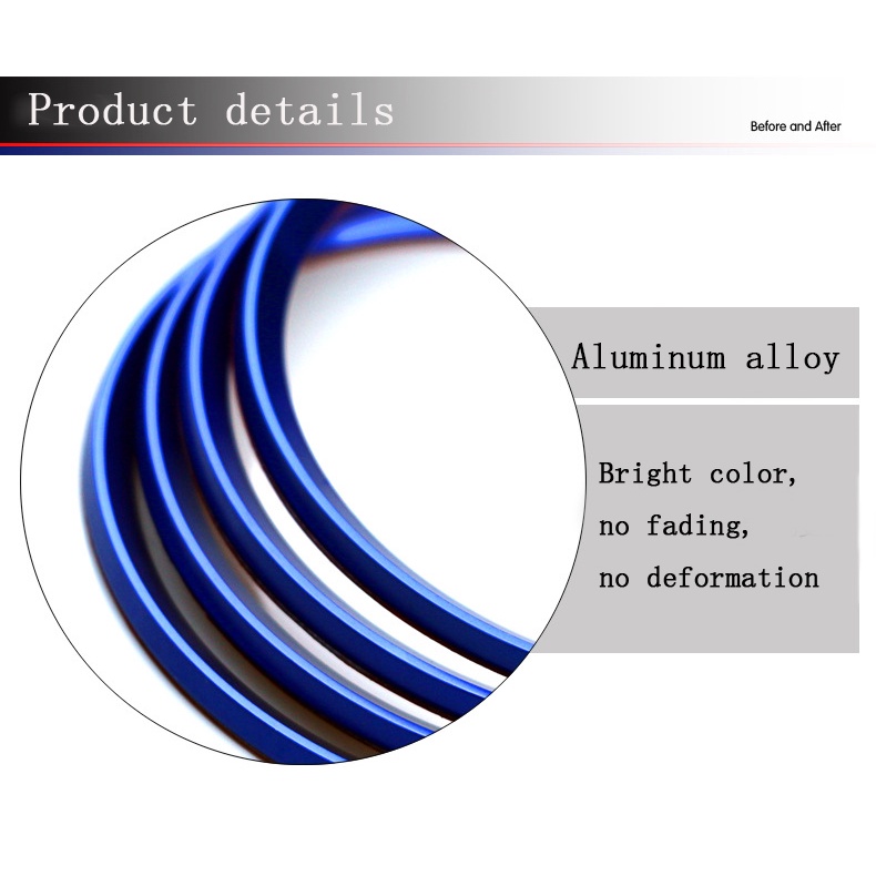 Bộ 4 Miếng Dán Trang Trí Trục Bánh Xe Hơi Kia Chất Liệu Hợp Kim Nhôm