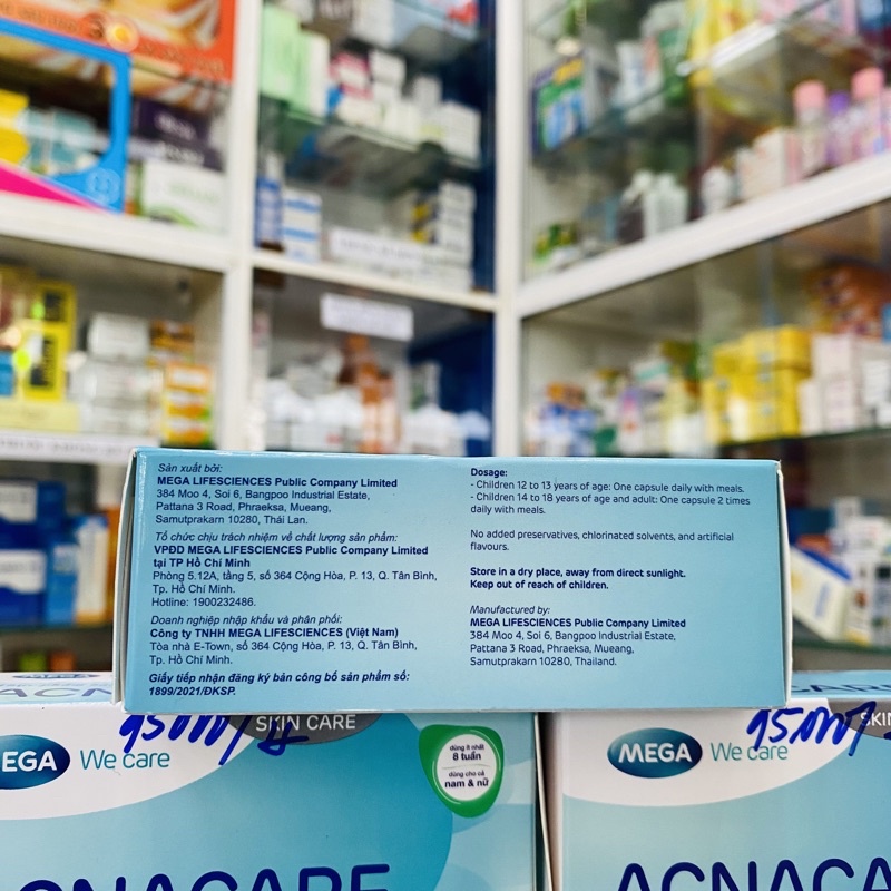 ACNACARE hộp Thực phẩm bổsung chống oxy hoá, hỗ trợ giảm nguy cơ tiết bã nhờn, mụn trên da. Hỗ trợ