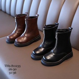 Bốt da mềm khoá giữa cho bé gái Size 26-36
