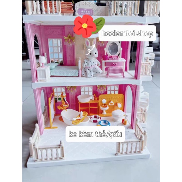 [Koala town] Nhà búp bê 2.5 tầng Koala- chủ đề biệt thự sân vườn 2 phòng (phòng ngủ, phòng tắm)