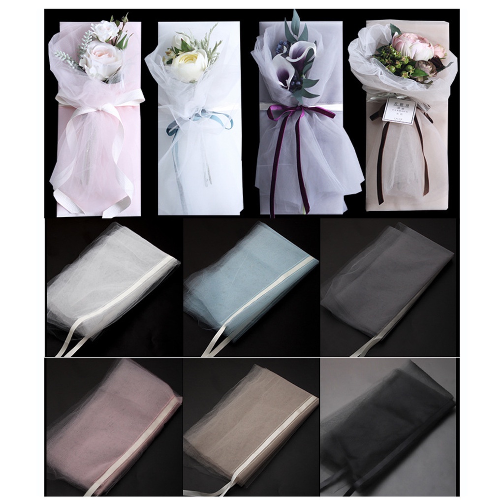 Cuộn Vải Lưới Họa Tiết Hoa Dễ Sử Dụng Dùng Gói Quà