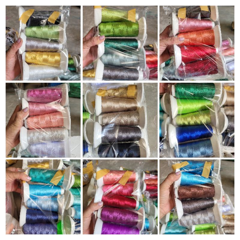 Set 5 cuộn chỉ thêu dùng cho máy thêu vì tính, máy thêu lắc tay