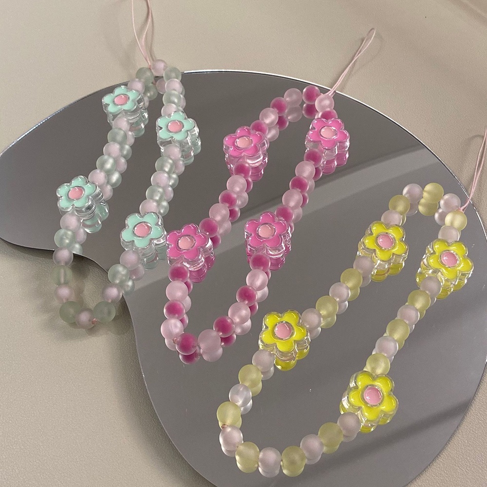 Dây Đeo Điện Thoại Chống Thất Lạc 18-20cm Hình Hoa Nhiều Màu Sắc Dễ Thương