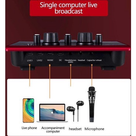 Combo Sound Card L8  Livestream - Thu Âm Tiện Dụng, Đầy Đủ Hiệu Ứng Tiếng Cười, Vỗ Tay...