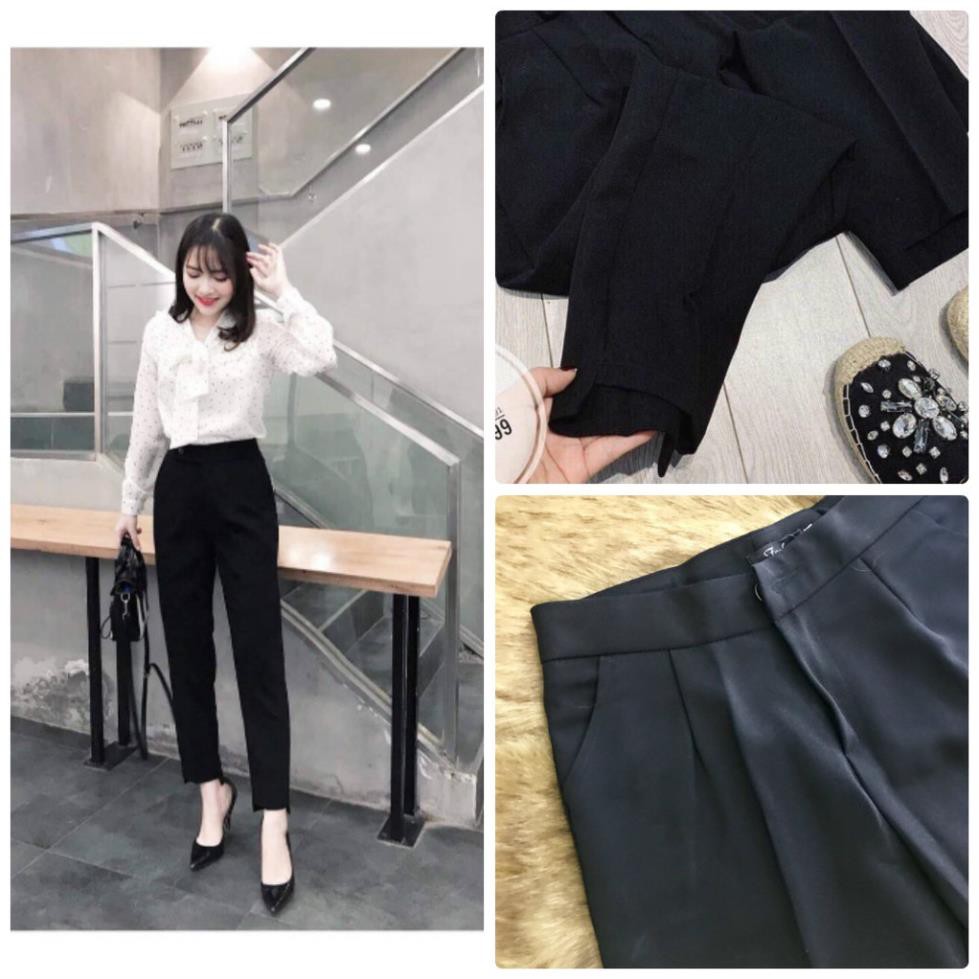 [Mã FAMARAL1 giảm 10K đơn 50K] Quần Baggy Tây BIGSIZE từ 60-75 Kg, Quần lệch gấu thời trang vải mềm chất đẹp Q2D09