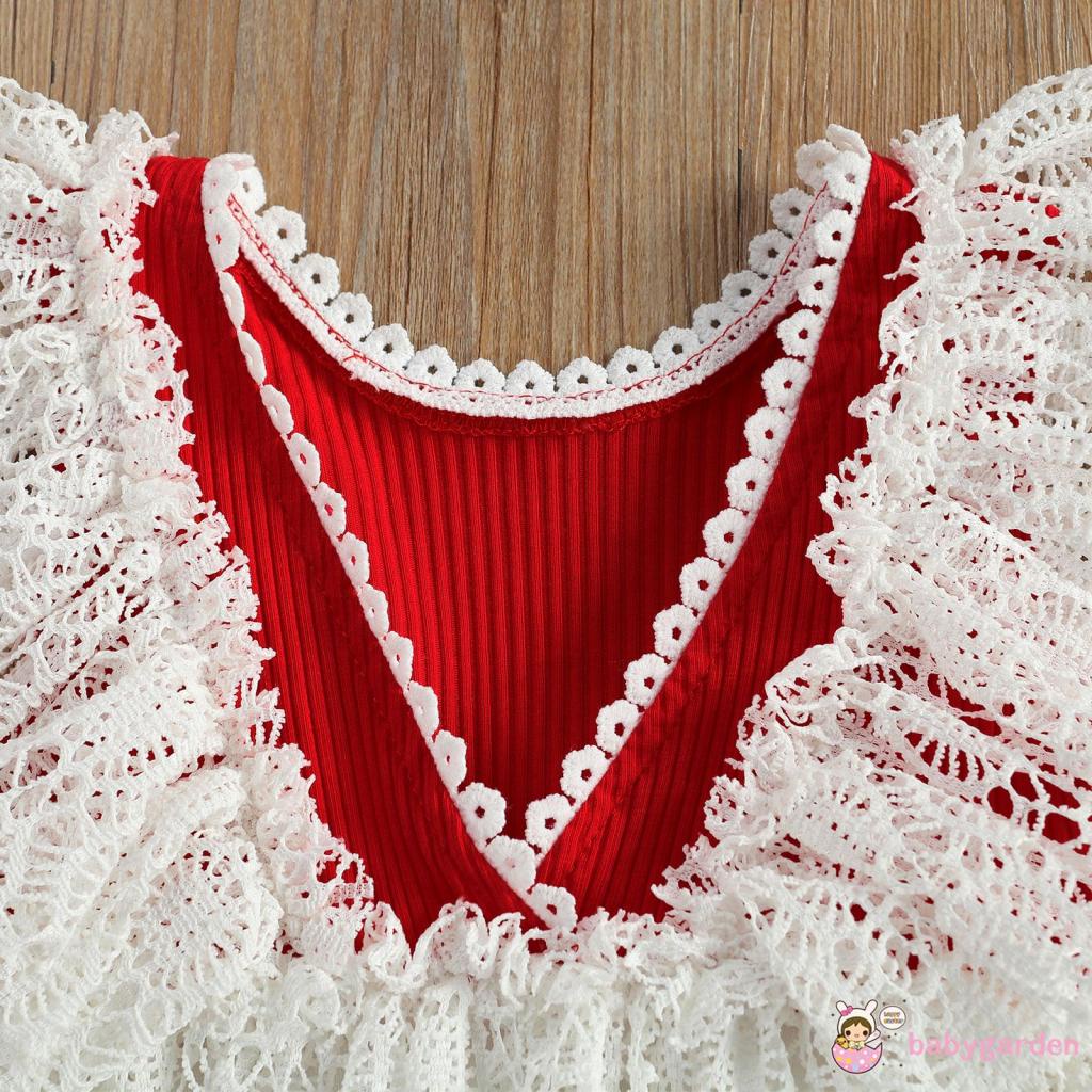 Áo liền quần hoặc Đầm cổ tròn không tay phối ren thời trang xuân hè cho bé gái