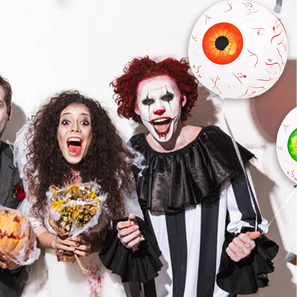 Bong Bóng Hình Đôi Mắt 4D Trang Trí Halloween