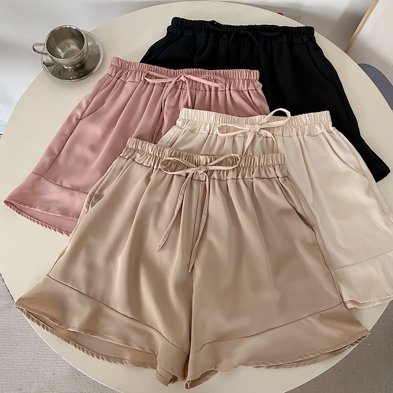 Quần Short Lưng Cao Ống Rộng Thời Trang Mùa Hè Cho Nữ