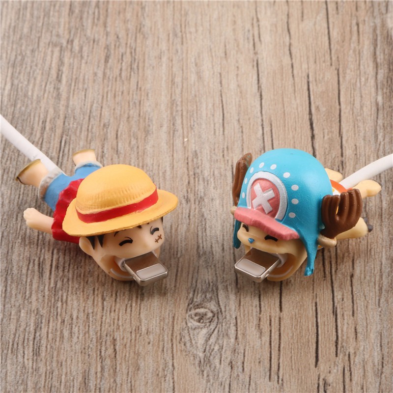 Phụ kiện bảo vệ dây cáp sạc USB kiểu dáng One Piece Chopper Luffy Zoro dễ thương