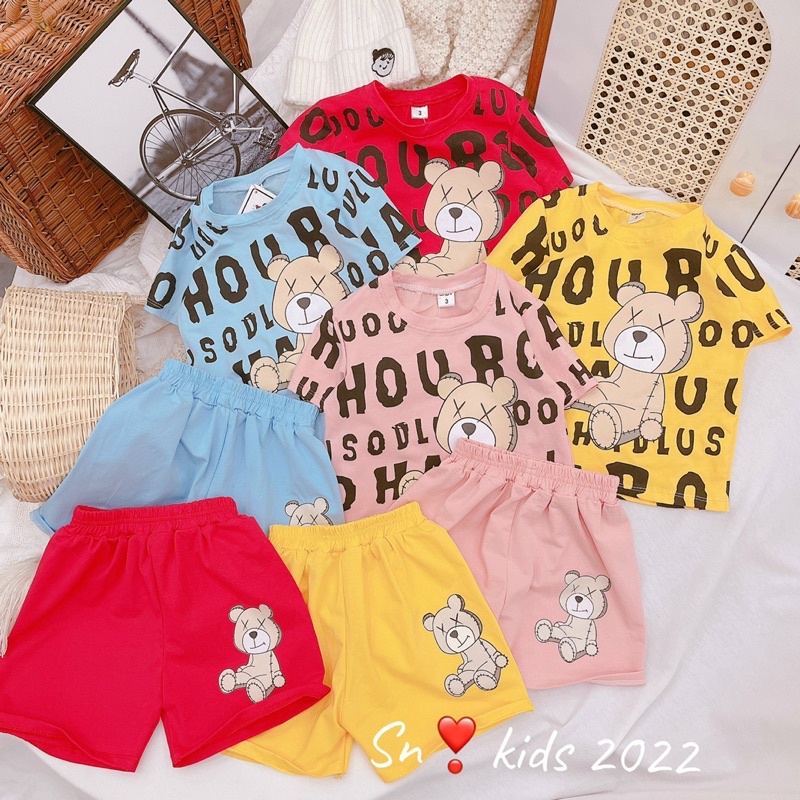 Xả Bộ gấu chữ cho bé gái 10-20kg