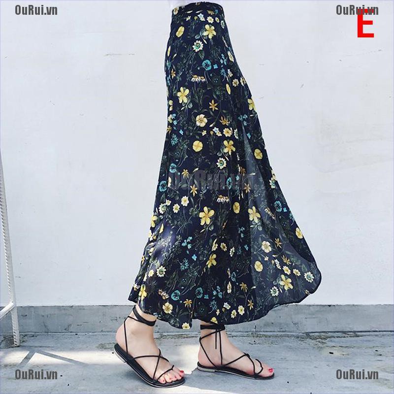 Chân Váy Dài Thời Trang retro Xinh Xắn Dành Cho Nữ