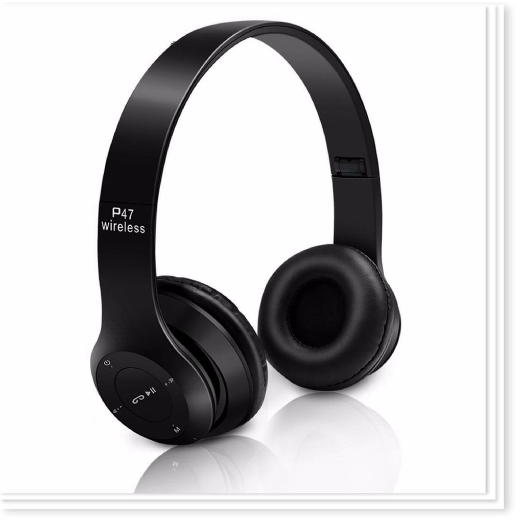 Tai nghe chụp tai Bluetooth P47 có khe cắm thẻ nhớ | BigBuy360 - bigbuy360.vn