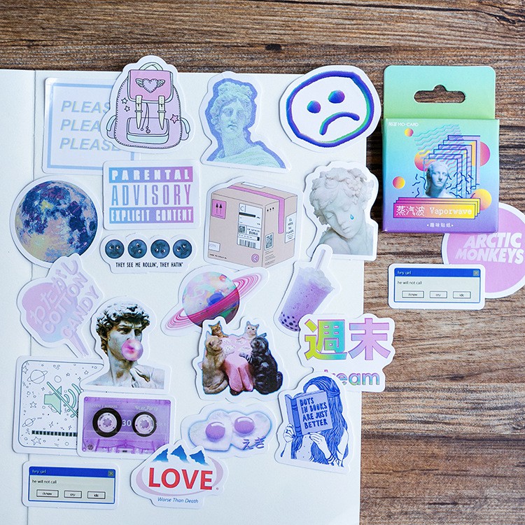 Hộp 46 sticker Life Style trang trí planner scrapbook