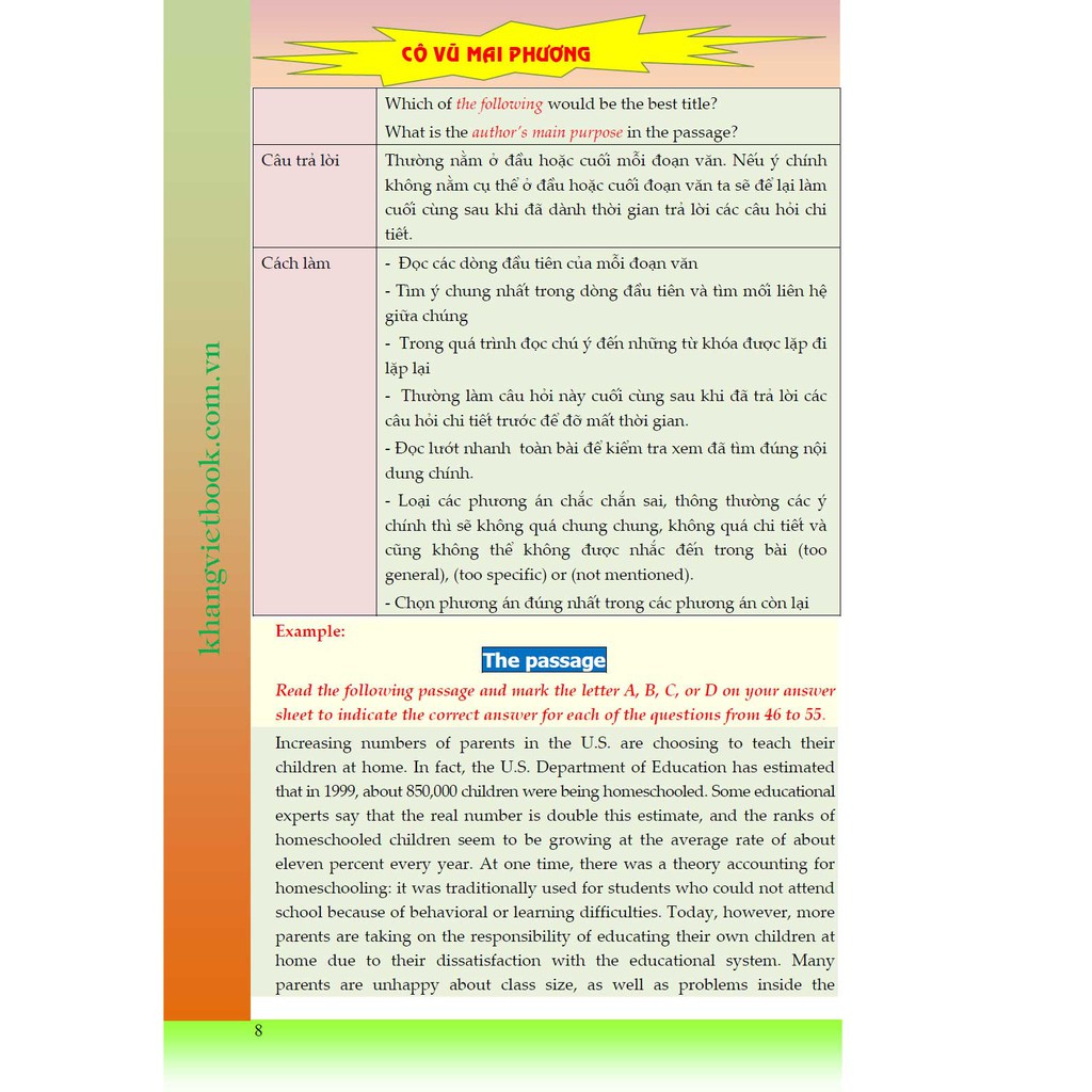 Sách - Rèn Luyện Kỹ Năng Làm Bài Đọc Hiểu Môn Tiếng Anh - Sách 4 Màu