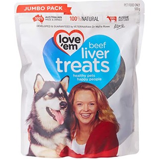 Snack gan bò úc love'em cho chó gói 100g