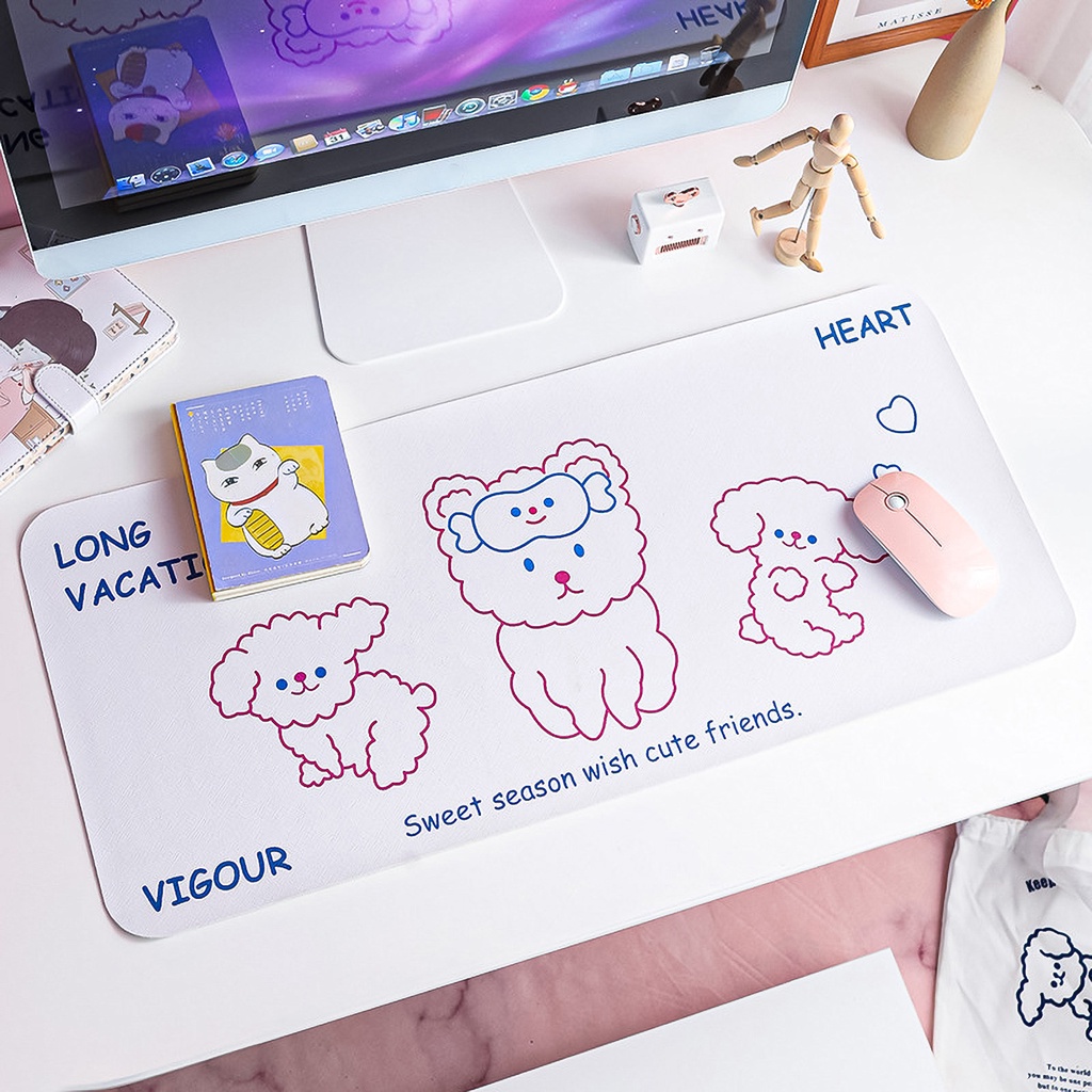 Miếng Lót Chuột Máy Tính Chống Trượt Không Thấm Nước Hình Hoạt Hình Dễ Thương