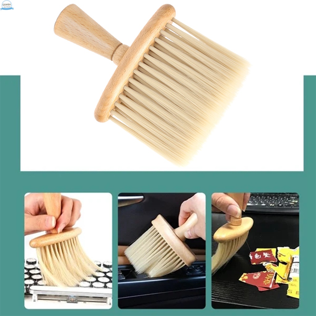 Chổi Lông Mềm Với Tay Cầm Gỗ Lau Bụi Chi Tiết Bên Trong Xe Hơi