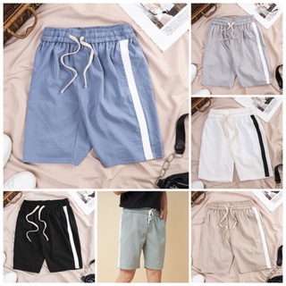 Quần short nam Edana Menswear cao cấp đũi lé kẻ sọc phong cách trẻ trung hiện đại cân nặng 45 -78kg