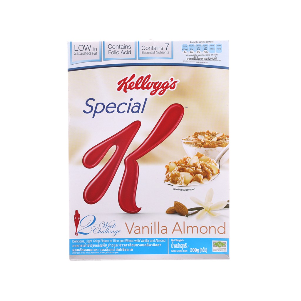 Ngũ cốc Kellogg's Special K Vanilla Almond hộp 209g