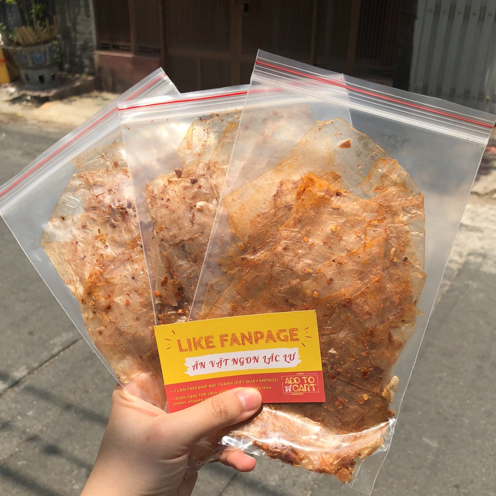 Combo khách sỉ 100 BỊCH bánh tráng muối tỏi xì ke