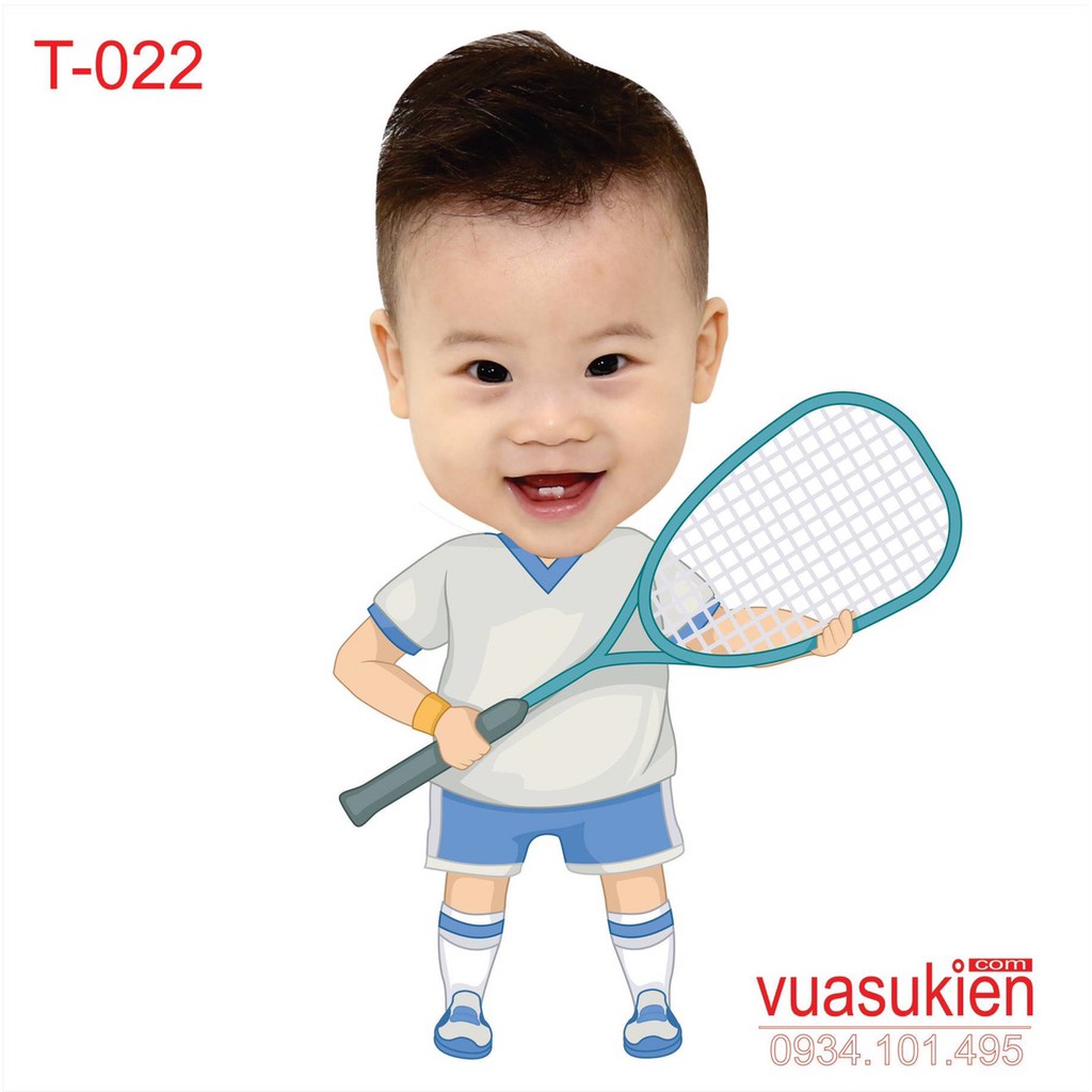 Chibi trang trí sinh nhật cho bé trai cao 30cm