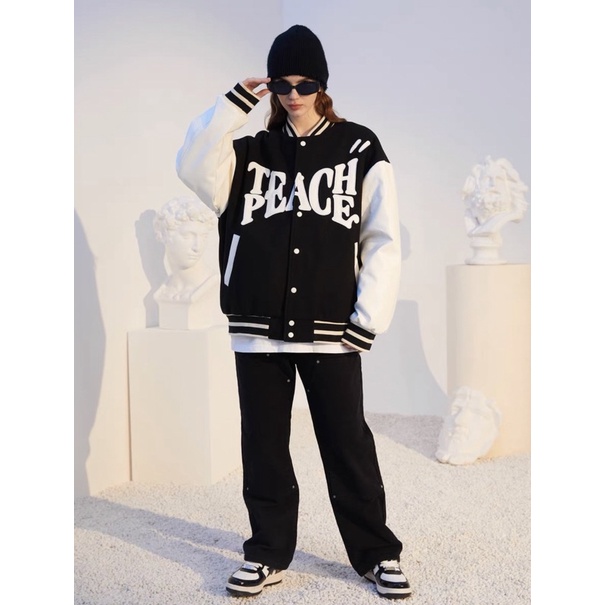 Áo khoác bomber đủ màu độn bóng chày Nhật Bản polyester nhật mới mùa thu đông