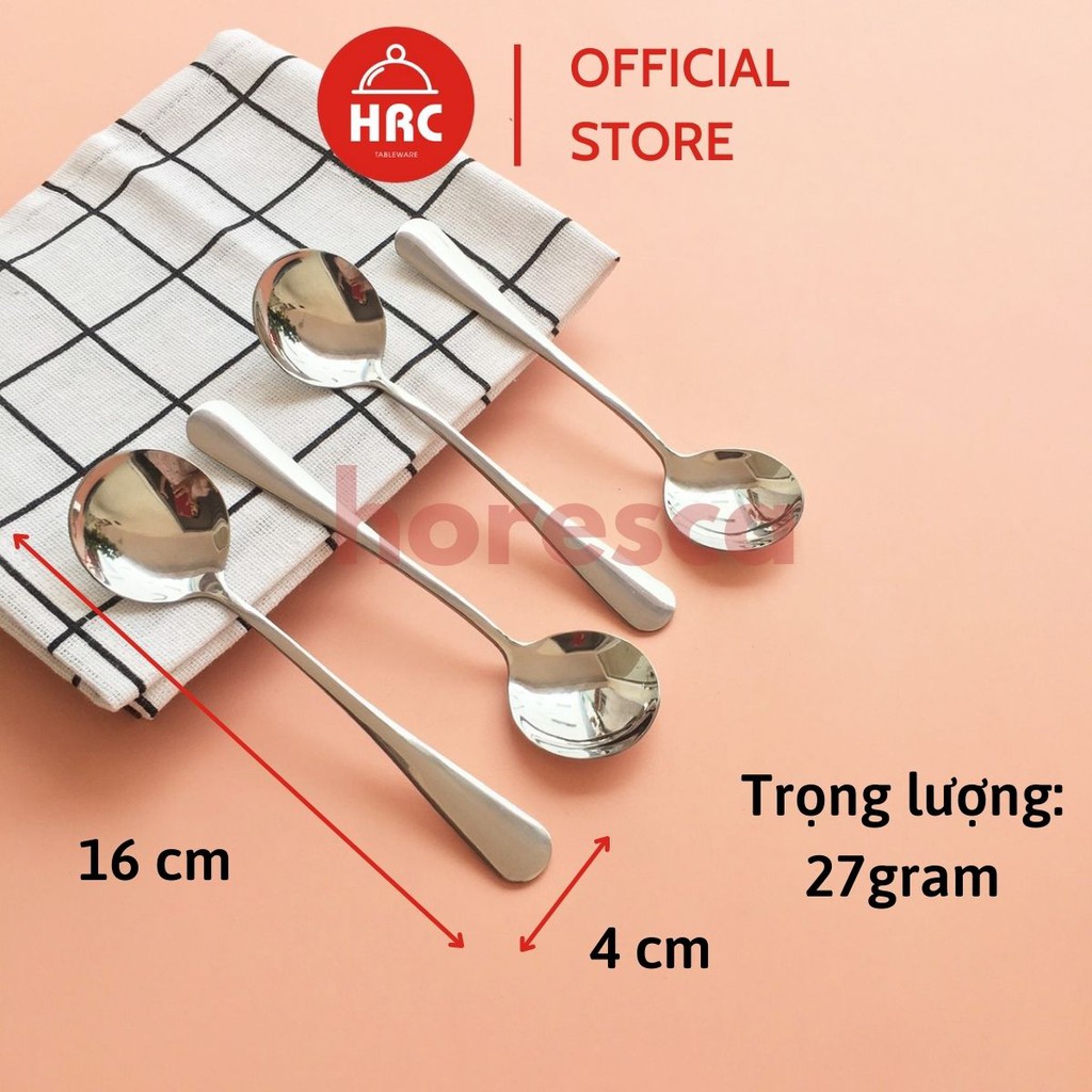 Thìa inox ăn cháo, soup đầu tròn (HÀNG ĐẸP) Muỗng ăn inox kiểu dáng Hàn Quốc cao cấp