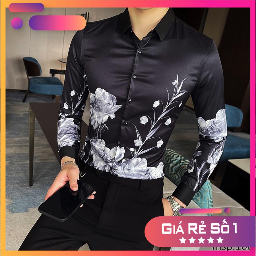 Áo sơ mi TSM Họa Tiết hoa 3D thời thượng mã 105 và 106