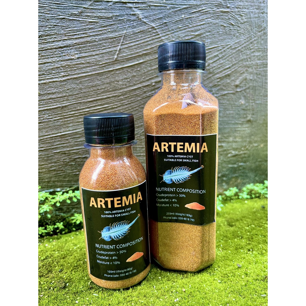 Artemia Sấy Khô - Thức ăn cá cảnh dinh dưỡng - Không dơ nước - Thích hợp tất cả cá thuỷ sinh