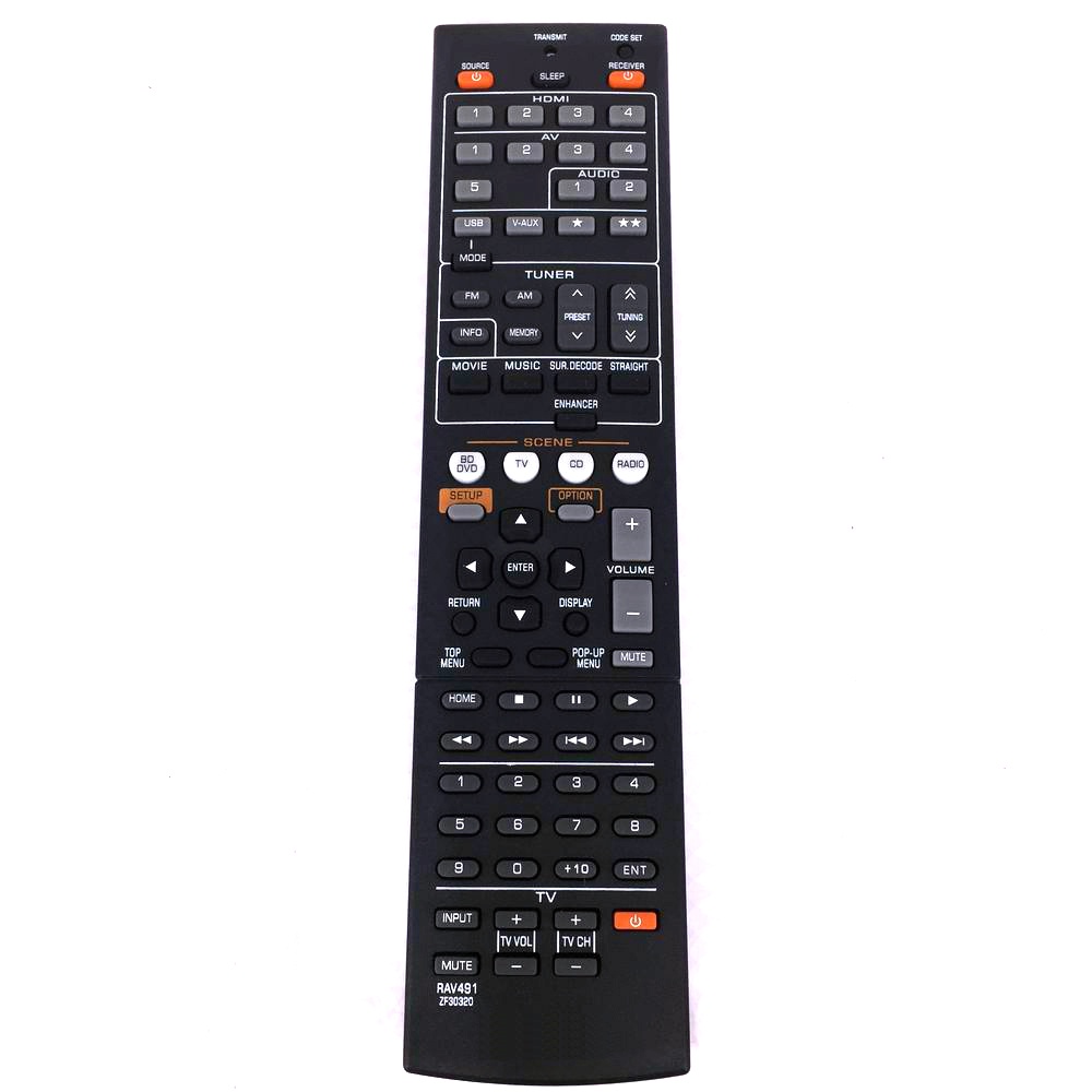 Mới Remote Điều Khiển RAV491 ZF30320 Cho YAMAHA RAV494 HTR-4066 RX-V475 AV RX-V375 RAV521 for RXV377 RXV377BL