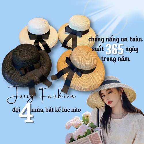 Nón Cói Nữ Kiểu Dáng Mũ Cói Chuông Lồng Đèn Hội An Thắt Ruy Băng Vintage Nhiều Màu Hot Trend Đóng Kèm Hộp Giữ Form Nón