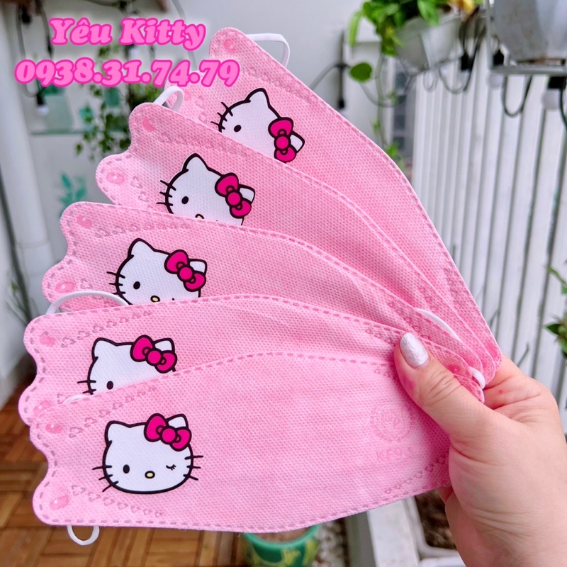 SET 5 KHẨU TRANG NGƯỜI LỚN KF94 HELLO KITTY