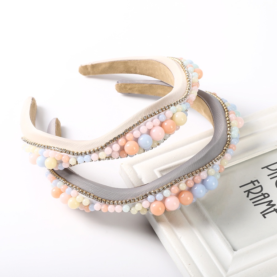 Băng Đô Cài Tóc Đính Hạt Lấp Lánh Nhiều Màu Sắc Phong Cách Hàn Quốc Cho Nữ