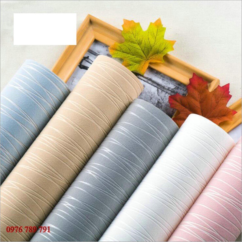 [XẢ KHO] Giấy dán Tường Vân Chỉ Cho Phòng Khách, Phòng Ngủ, Lụa Không Keo Màu Vàng, Trắng, Hồng, Xanh
