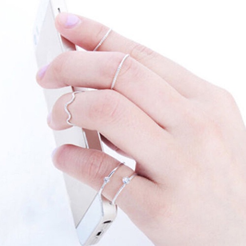 Atlantamart| Set 5 Nhẫn Đốt Ngón Tay Gợn Sóng