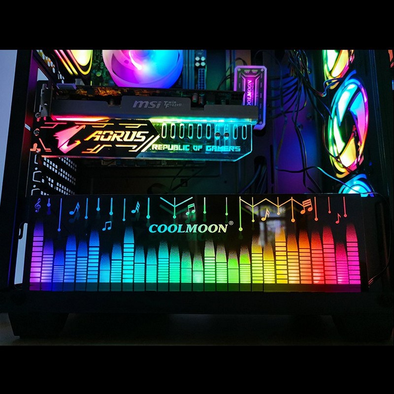 Bảng Led RGB Coolmoon chắn nguồn đồng bộ Hub , Dùng độ trang trí cho case nguồn máy tính
