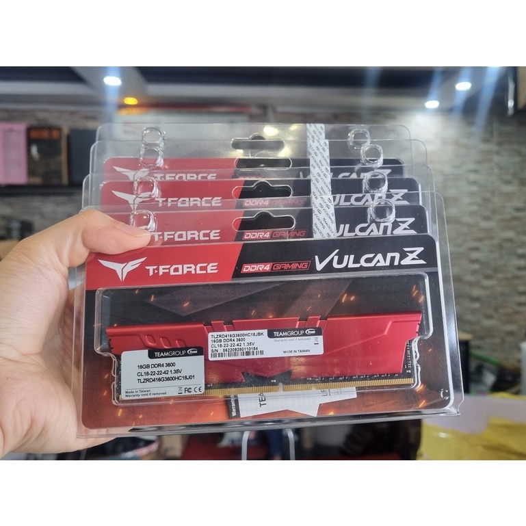 RAM 16GB T-FORCE DDR4 3600MHz TEAMGROUP Vulcan Z GAMING tản nhiệt - Bảo hành 5 năm