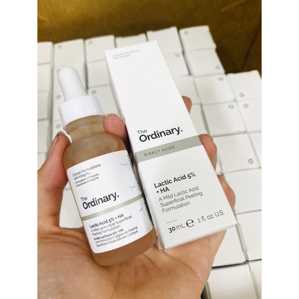 Made in Canada The Ordinary Lactic Acid 5 - 10% + HA - Serum sáng da, hỗ trợ giảm thâm 30ml