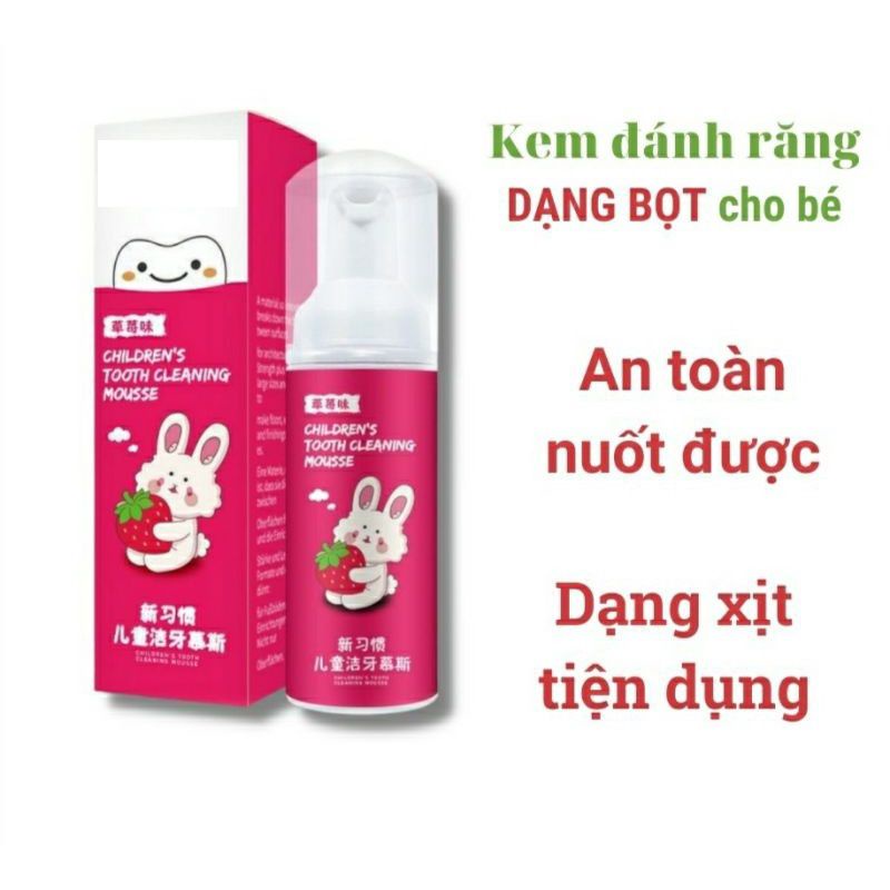 Combo bàn chải đánh răng và kem đánh răng tạo bọt cho bé, giúp bé đánh răng sạch hơn, tiện lợi hơn