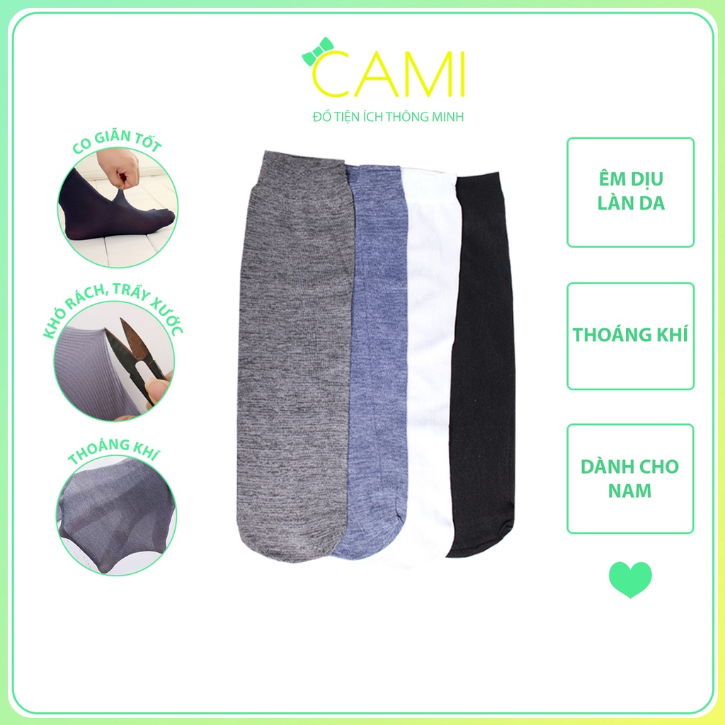 Combo 5 10 đôi vớ da sọc gân chất liệu polyeste dành cho nam, chất vải mềm mịn, kháng khuẩn - Cami - CMPK219
